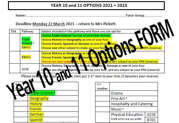 Gcse Options Evening For Year 9 Gcse Options Evening For Year 9